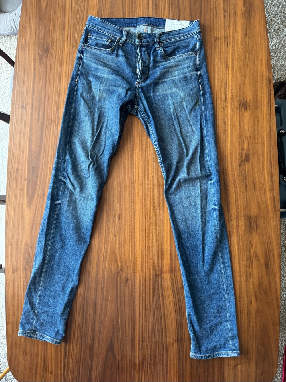 Rag & Bone Men’s Fit 2 Slim Jeans in Medium Blue Wash